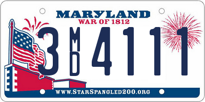 MD license plate 3MD4111