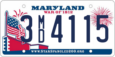 MD license plate 3MD4115