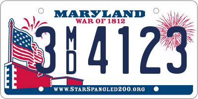 MD license plate 3MD4123