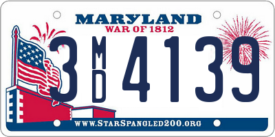 MD license plate 3MD4139