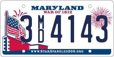 MD license plate 3MD4143