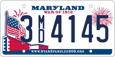 MD license plate 3MD4145