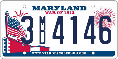 MD license plate 3MD4146