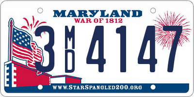 MD license plate 3MD4147