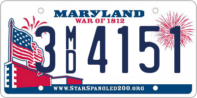 MD license plate 3MD4151