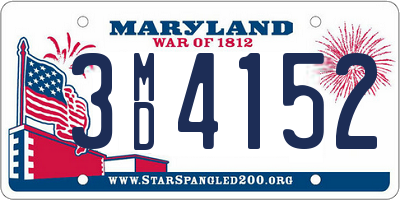 MD license plate 3MD4152