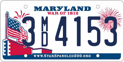 MD license plate 3MD4153