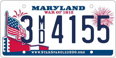 MD license plate 3MD4155