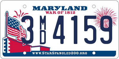 MD license plate 3MD4159