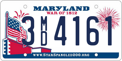 MD license plate 3MD4161