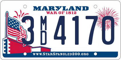 MD license plate 3MD4170