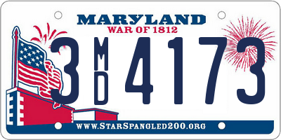 MD license plate 3MD4173