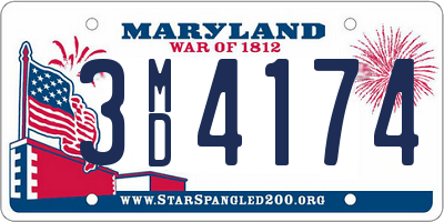 MD license plate 3MD4174