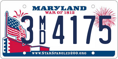 MD license plate 3MD4175
