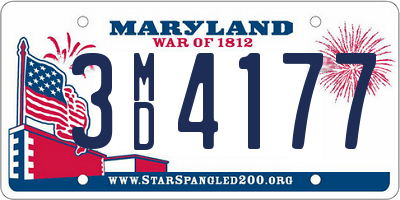 MD license plate 3MD4177