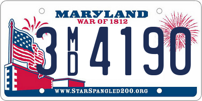 MD license plate 3MD4190