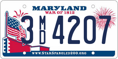 MD license plate 3MD4207