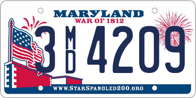 MD license plate 3MD4209