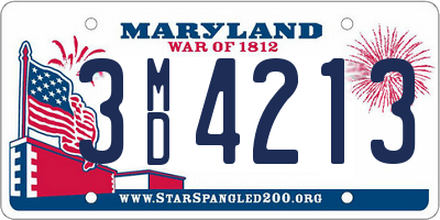 MD license plate 3MD4213