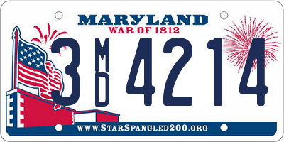 MD license plate 3MD4214