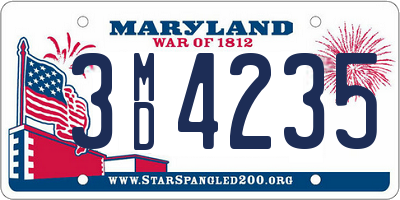 MD license plate 3MD4235