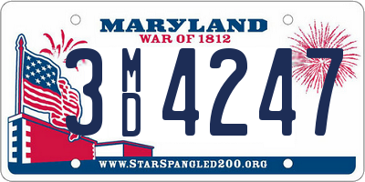 MD license plate 3MD4247