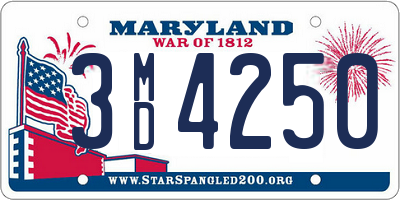 MD license plate 3MD4250