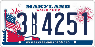 MD license plate 3MD4251