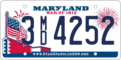 MD license plate 3MD4252