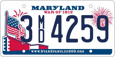 MD license plate 3MD4259