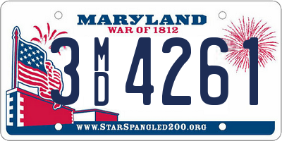 MD license plate 3MD4261