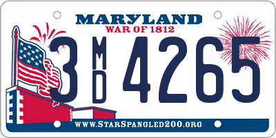 MD license plate 3MD4265