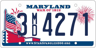 MD license plate 3MD4271