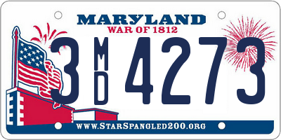 MD license plate 3MD4273