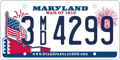 MD license plate 3MD4299