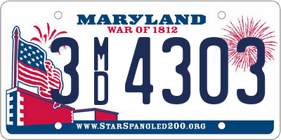 MD license plate 3MD4303