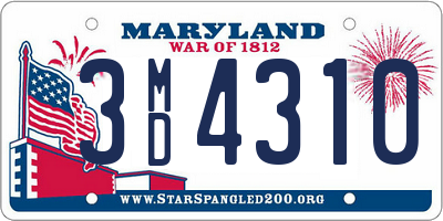 MD license plate 3MD4310