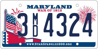 MD license plate 3MD4324