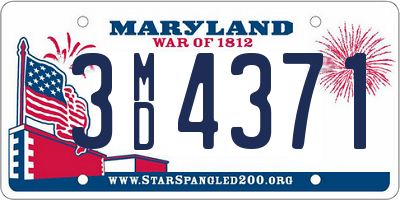 MD license plate 3MD4371