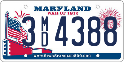 MD license plate 3MD4388