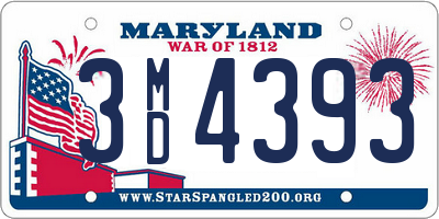 MD license plate 3MD4393