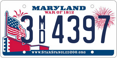 MD license plate 3MD4397