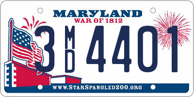 MD license plate 3MD4401