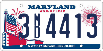 MD license plate 3MD4413