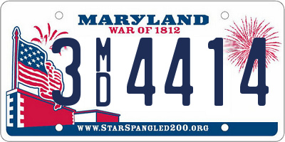 MD license plate 3MD4414