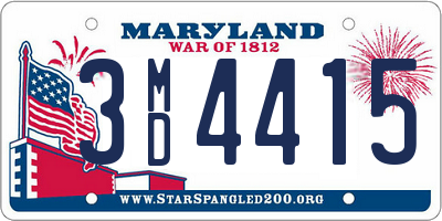 MD license plate 3MD4415