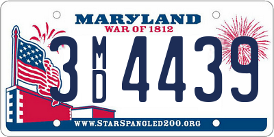 MD license plate 3MD4439