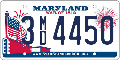 MD license plate 3MD4450