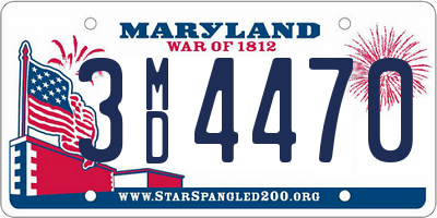 MD license plate 3MD4470