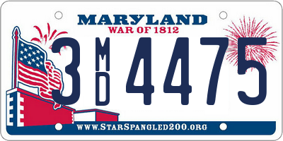 MD license plate 3MD4475